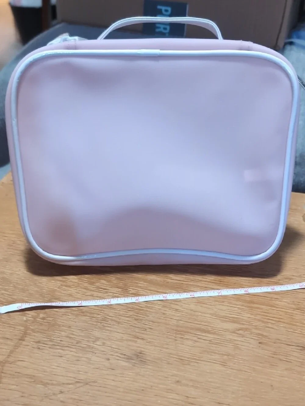 Ulta Beauty Pink Cosmetic Pouch with White Zipper